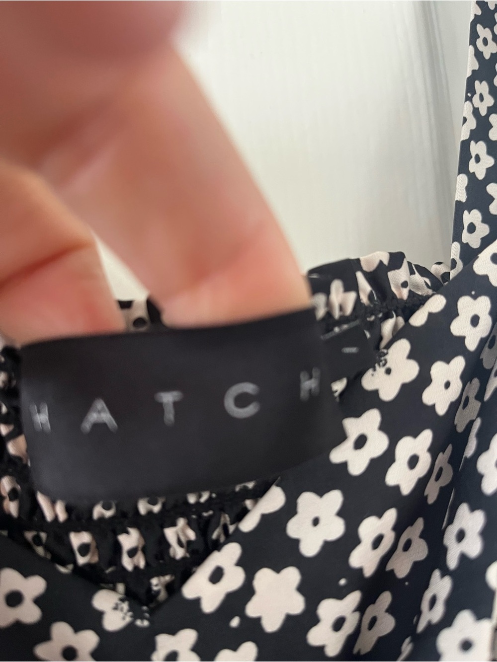 Hatch Black and White Floral Wide Leg Jumpsuit - Picture 5 of 6